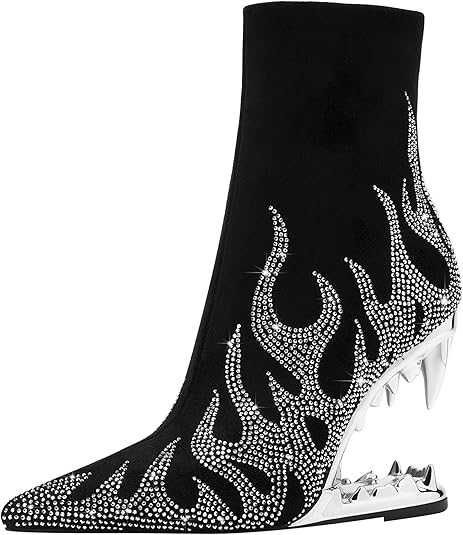Golden Flame Luxe Ankle Boots