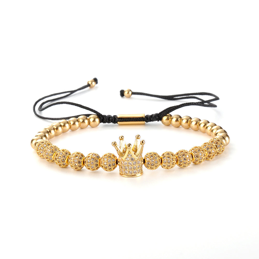 Crowned Hustle Luxe Bracelet Stack for Men