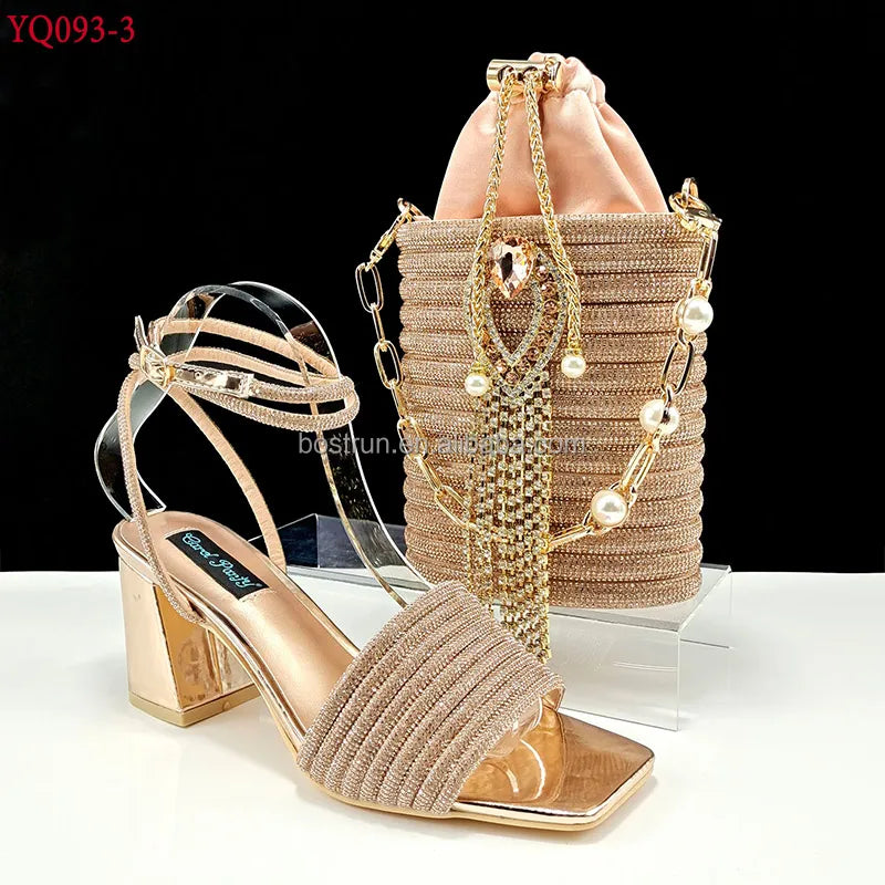 Crown Luxe Crystal Shoe & Bag Set