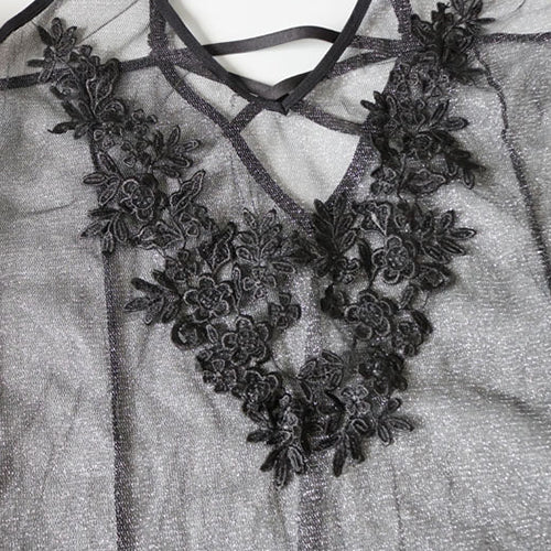 Midnight Allure Plus Lace Maxi Set