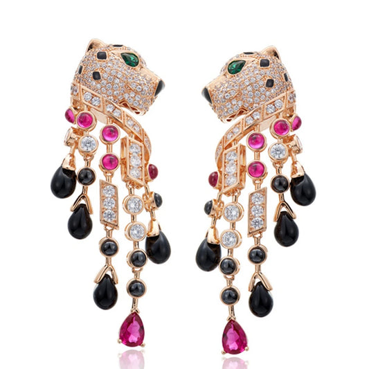 Midnight Panther™ Luxe Tassel Earrings