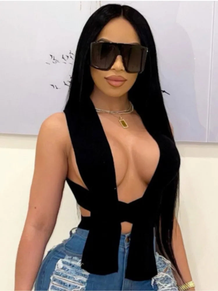 Luxe Wrap Knit Halter Top