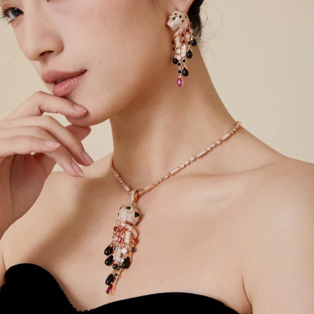 Midnight Panther™ Luxe Tassel Earrings