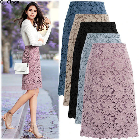 Blossom Lace Midi Skirt