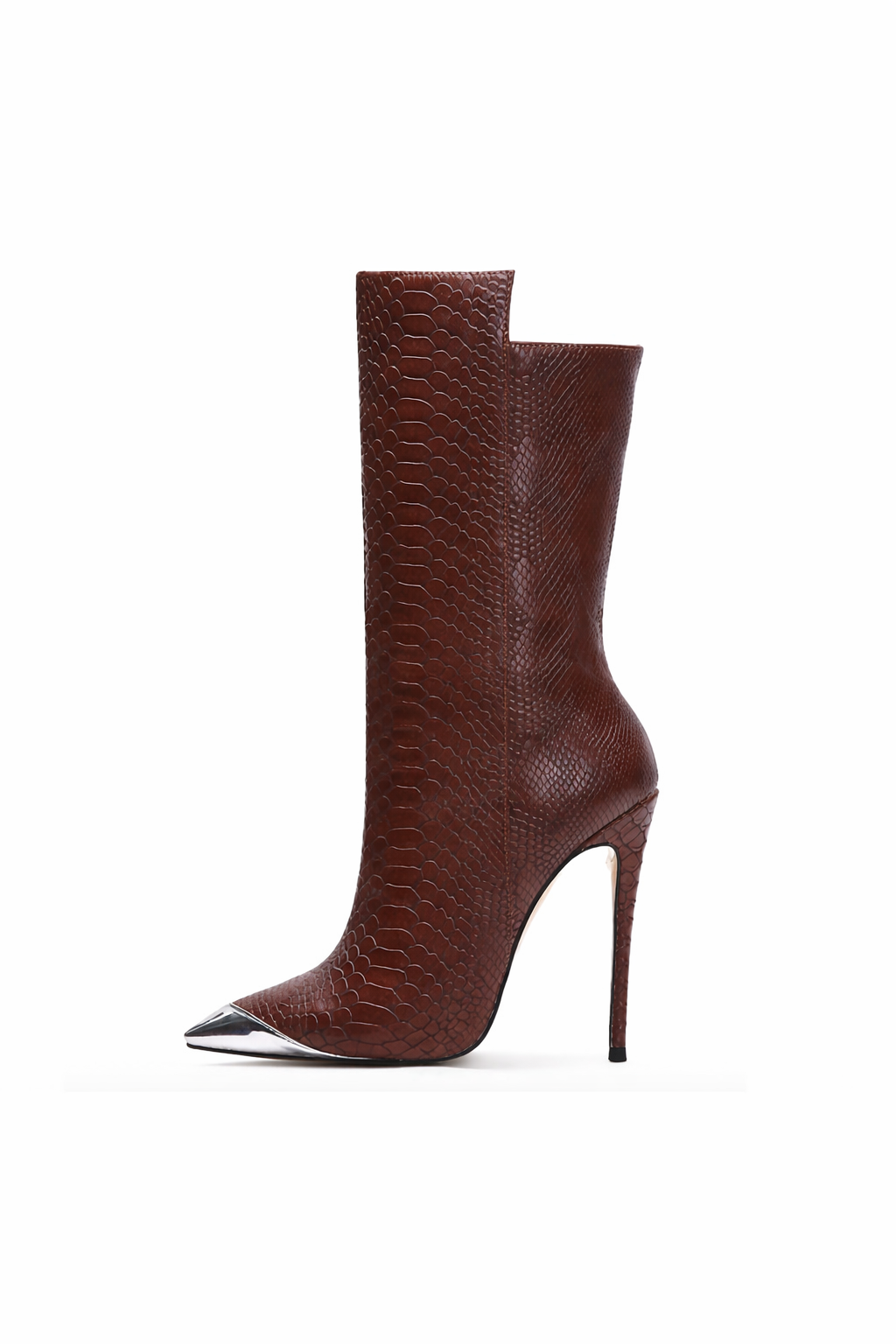 Earthy Python Stiletto Boots