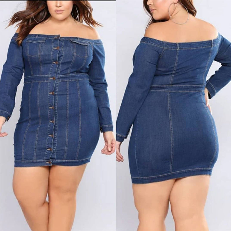 The Midnight Curve Denim Dress