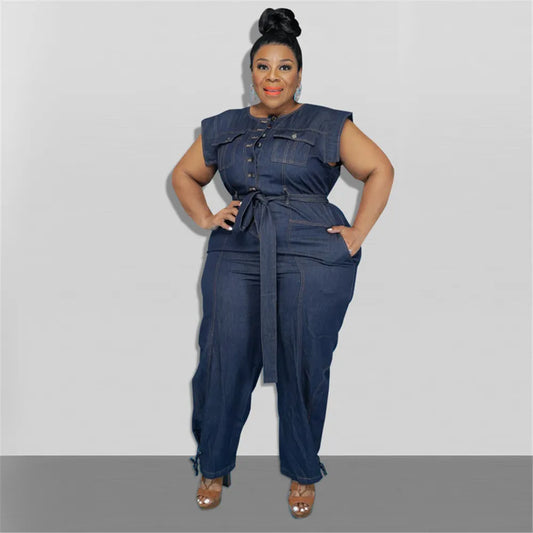 Denim Confidence Plus Jumpsuit