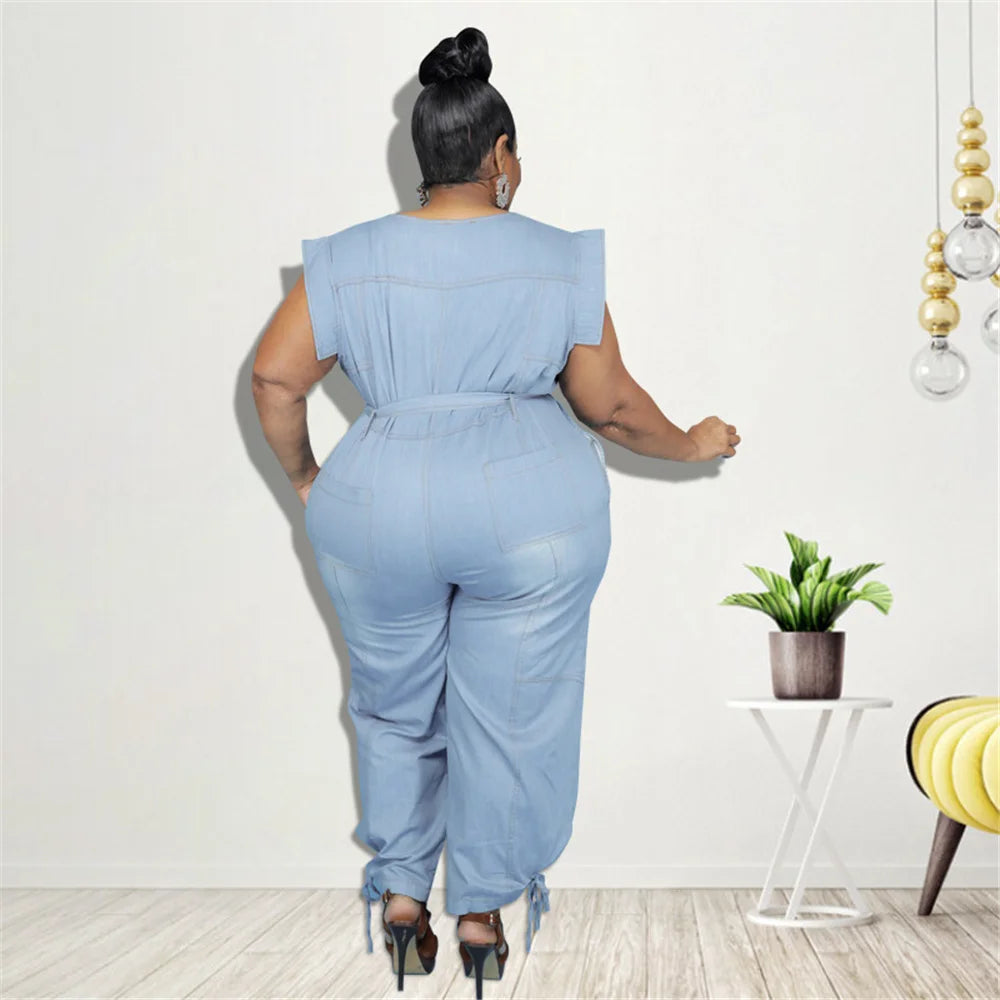 Denim Confidence Plus Jumpsuit