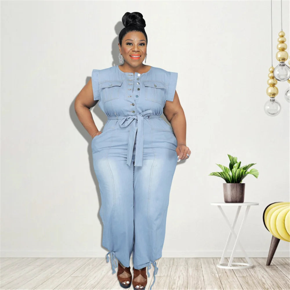 Denim Confidence Plus Jumpsuit