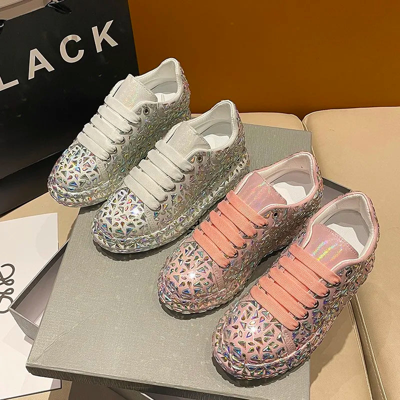 Crystal Glow Platform Sneakers