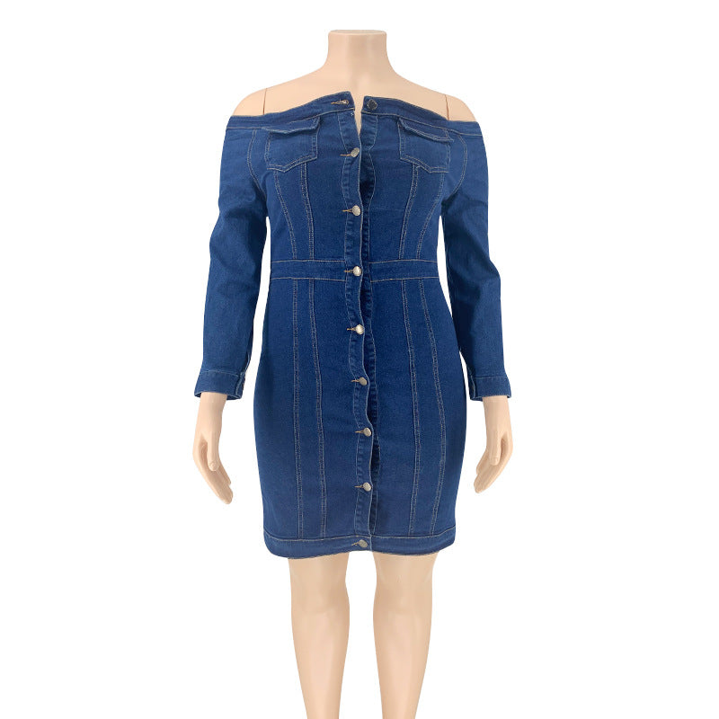The Midnight Curve Denim Dress