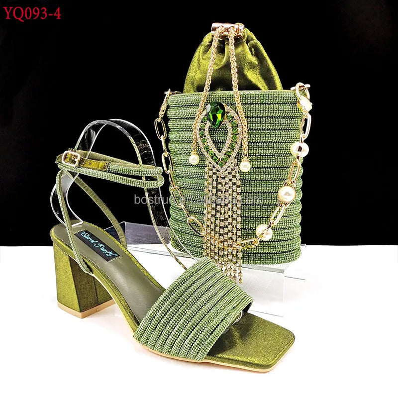 Crown Luxe Crystal Shoe & Bag Set