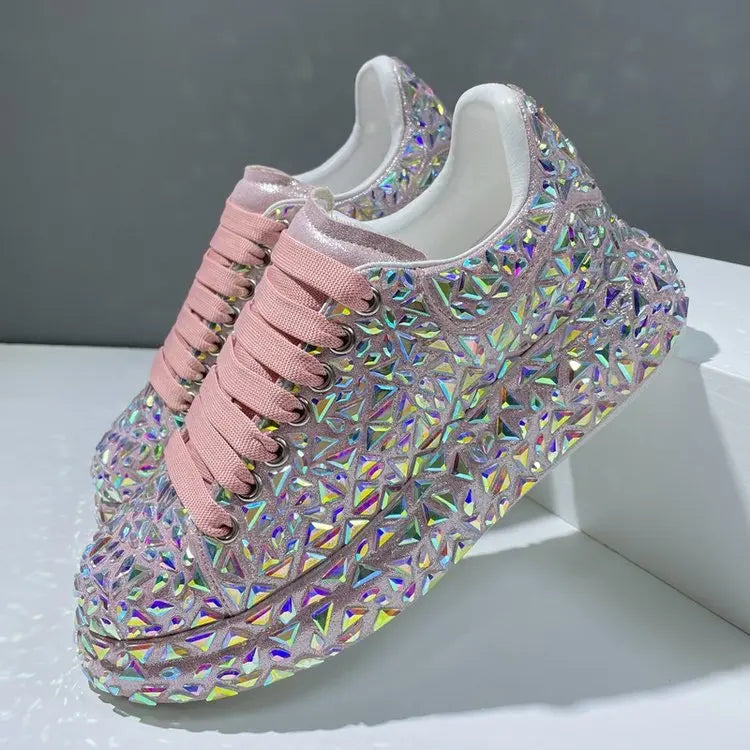 Crystal Glow Platform Sneakers