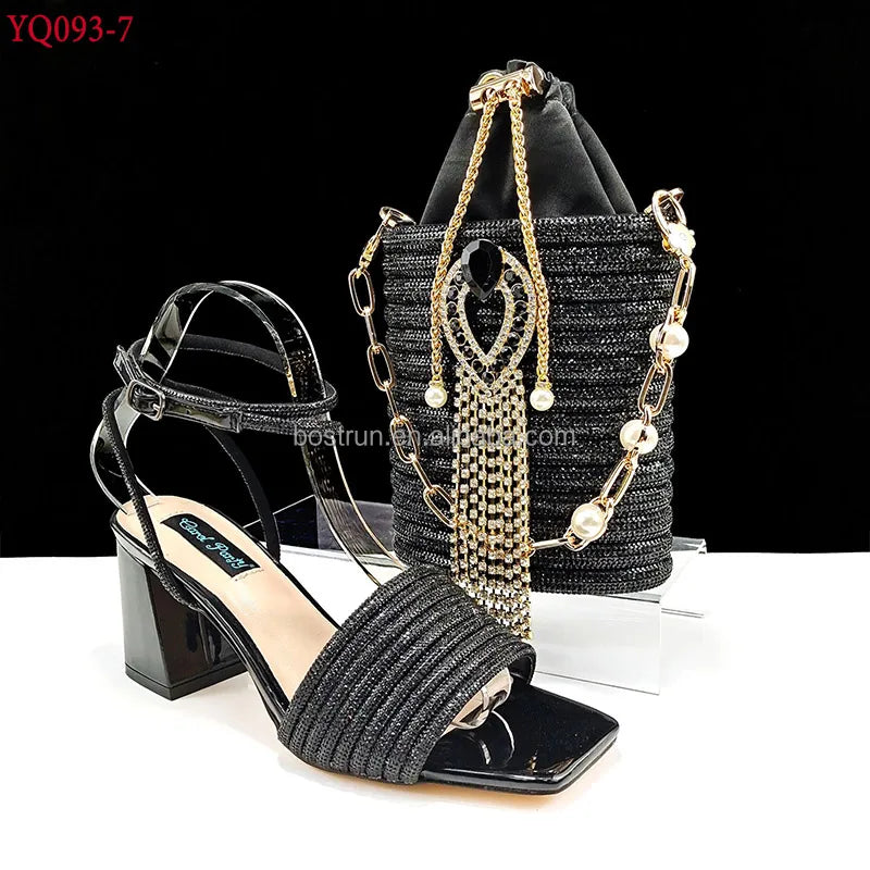 Crown Luxe Crystal Shoe & Bag Set