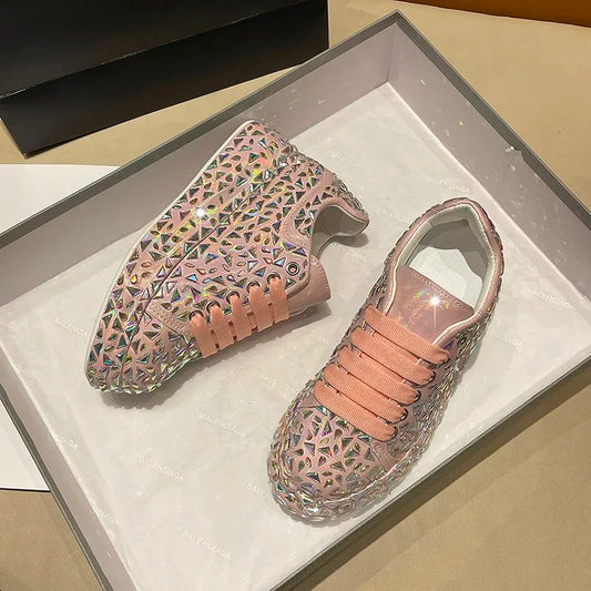Crystal Glow Platform Sneakers