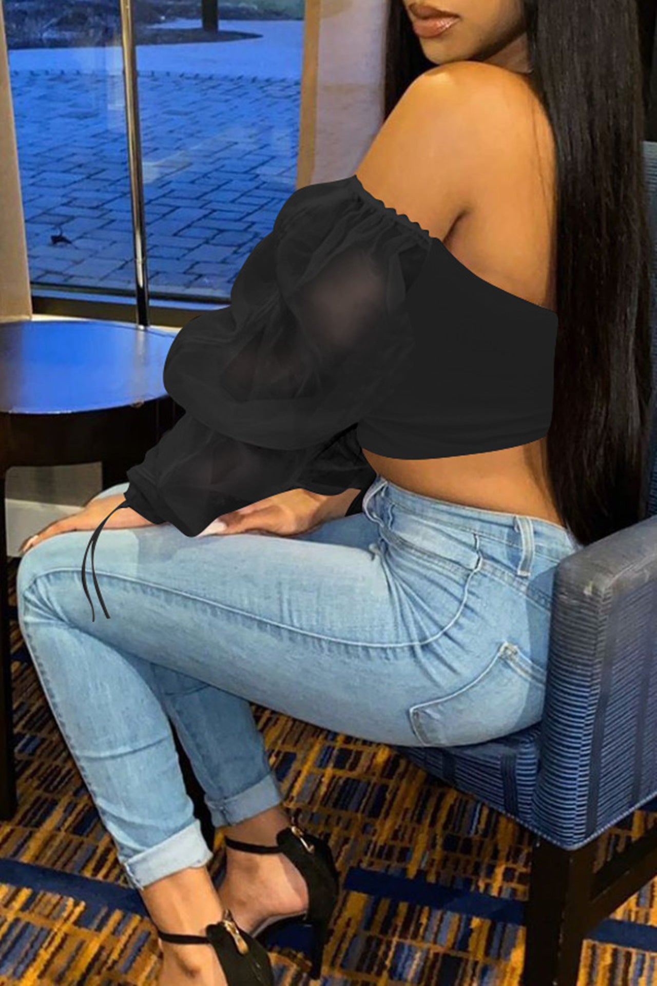 Royal Aura Mesh Top