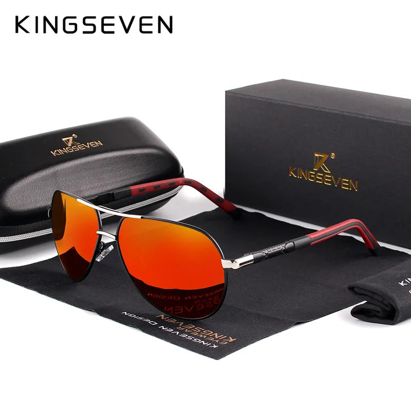 Crimson Edge Polarized Aviators
