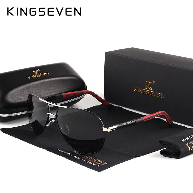Crimson Edge Polarized Aviators