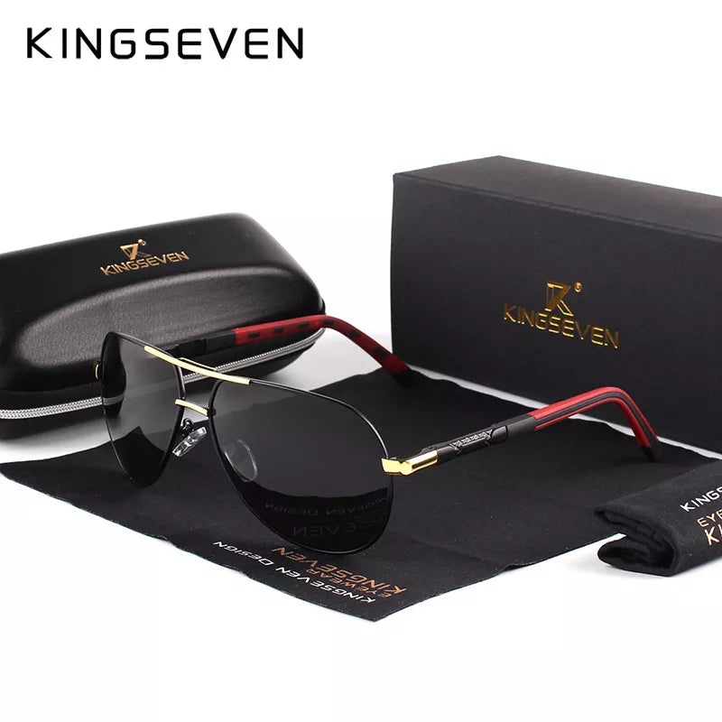 Crimson Edge Polarized Aviators