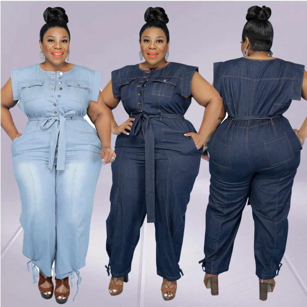 Denim Confidence Plus Jumpsuit