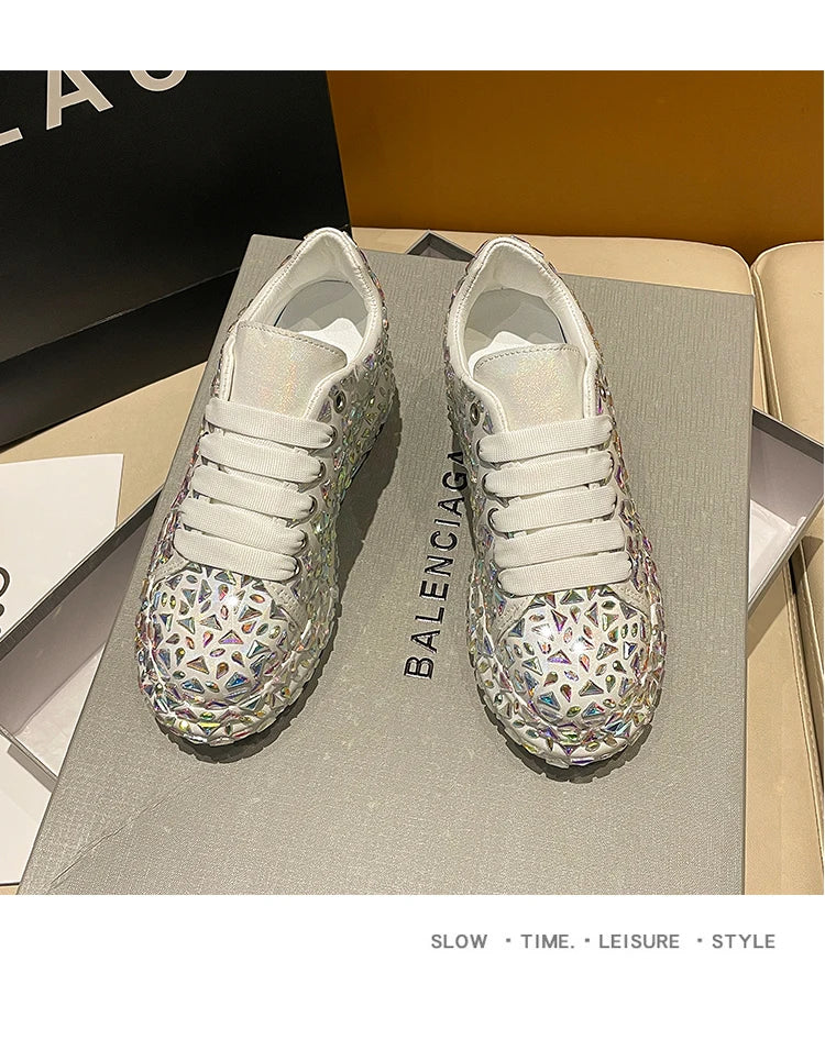 Crystal Glow Platform Sneakers