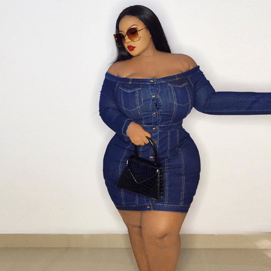 The Midnight Curve Denim Dress