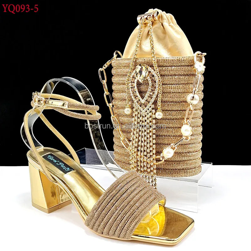 Crown Luxe Crystal Shoe & Bag Set