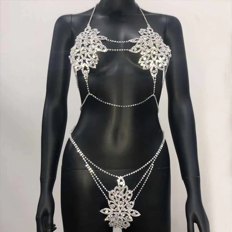 Midnight Luxe Crystal Body Chain Set