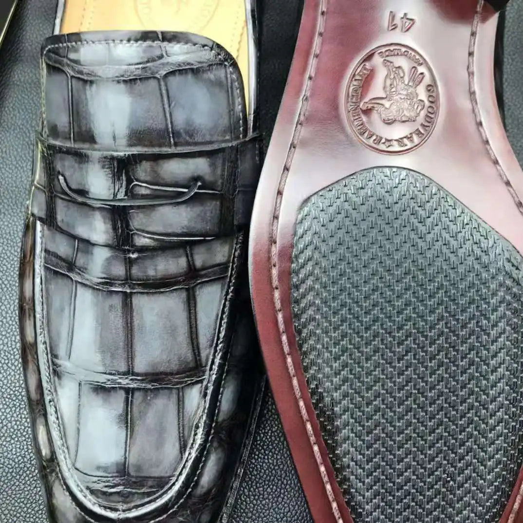 Midnight Executive Croc Loafers