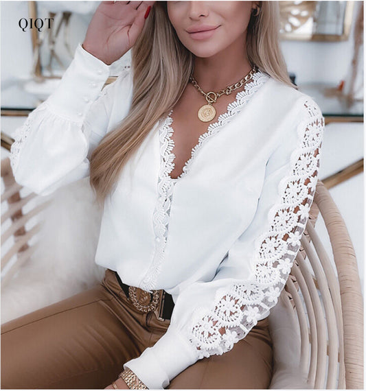 The “Ivory Grace” Lace Blouse