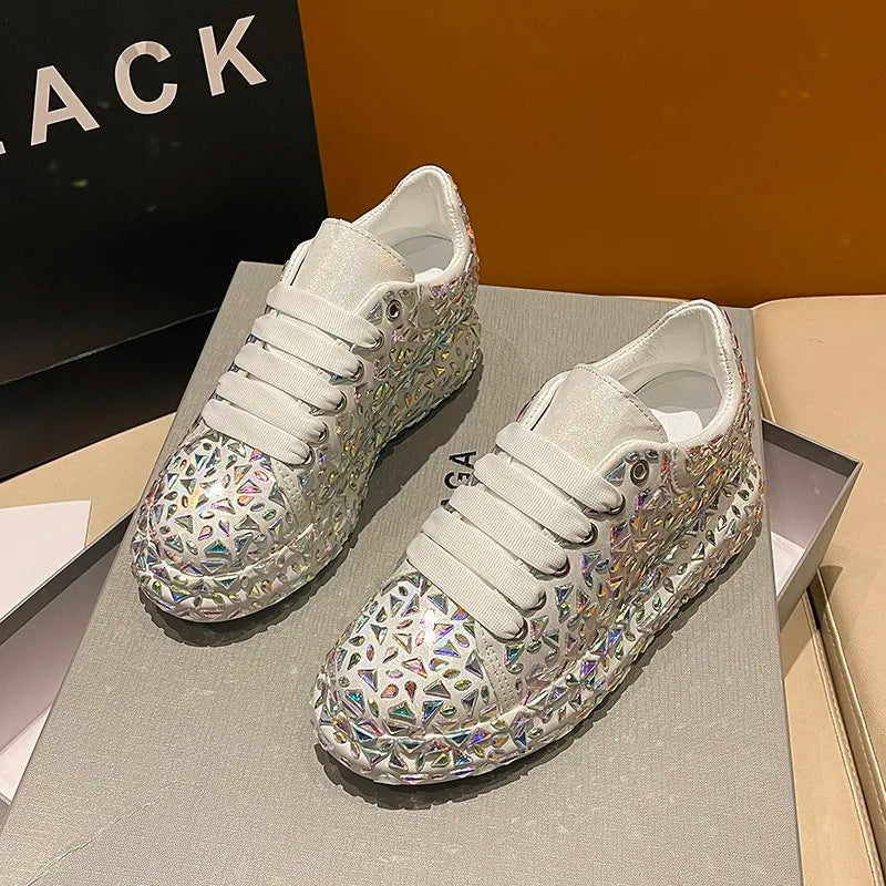 Crystal Glow Platform Sneakers