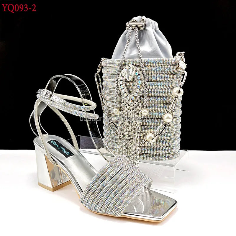 Crown Luxe Crystal Shoe & Bag Set