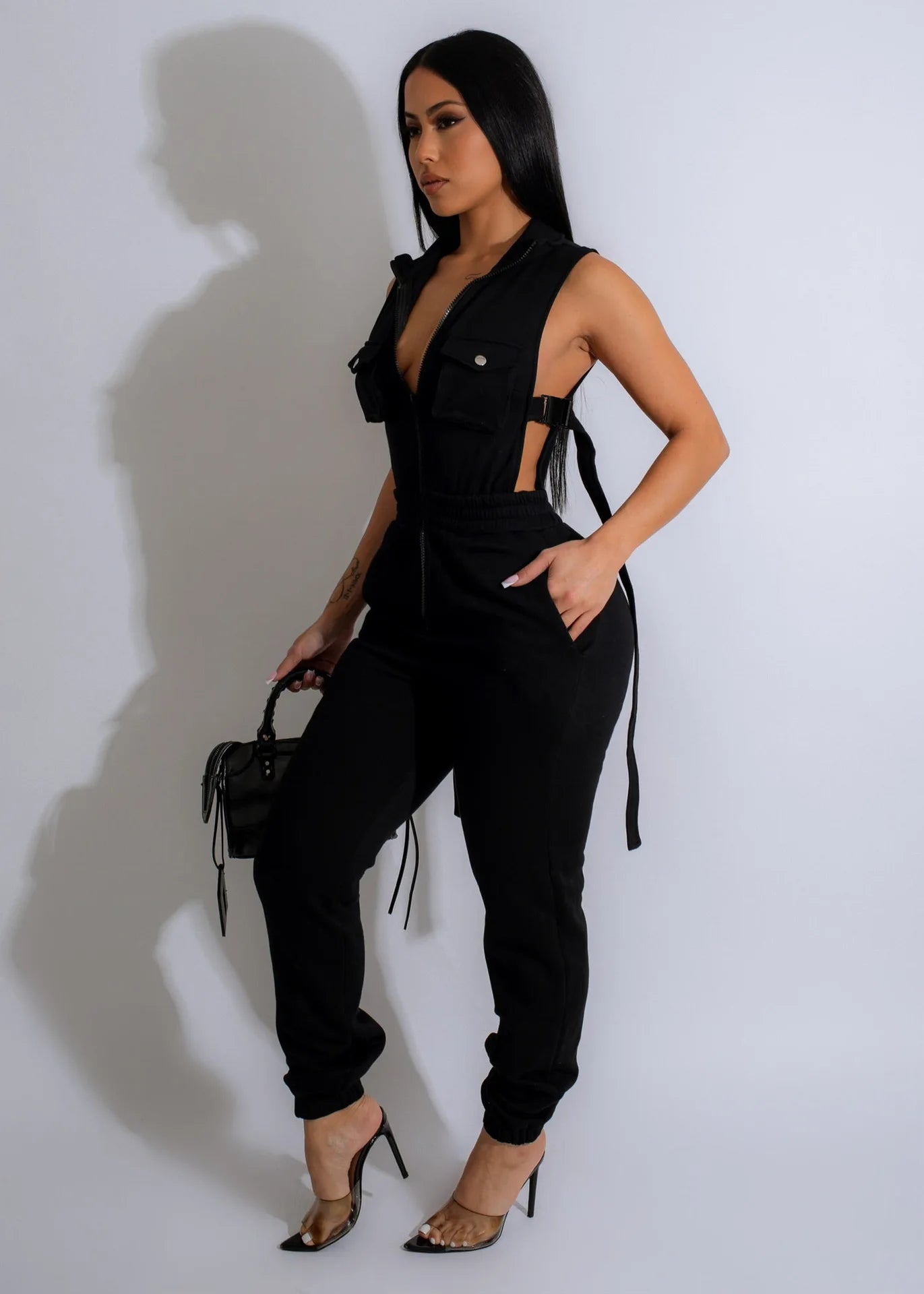 Midnight Authority Utility Jumpsuit