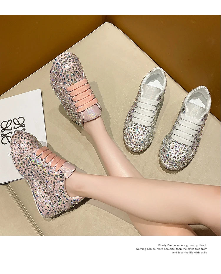 Crystal Glow Platform Sneakers