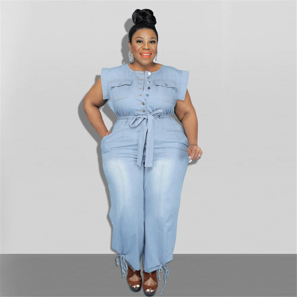 Denim Confidence Plus Jumpsuit