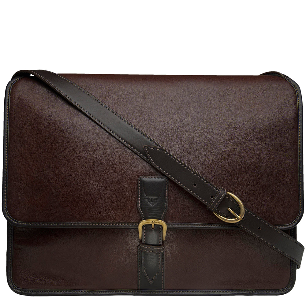 The “Legacy Brief” Buffalo Leather Messenger