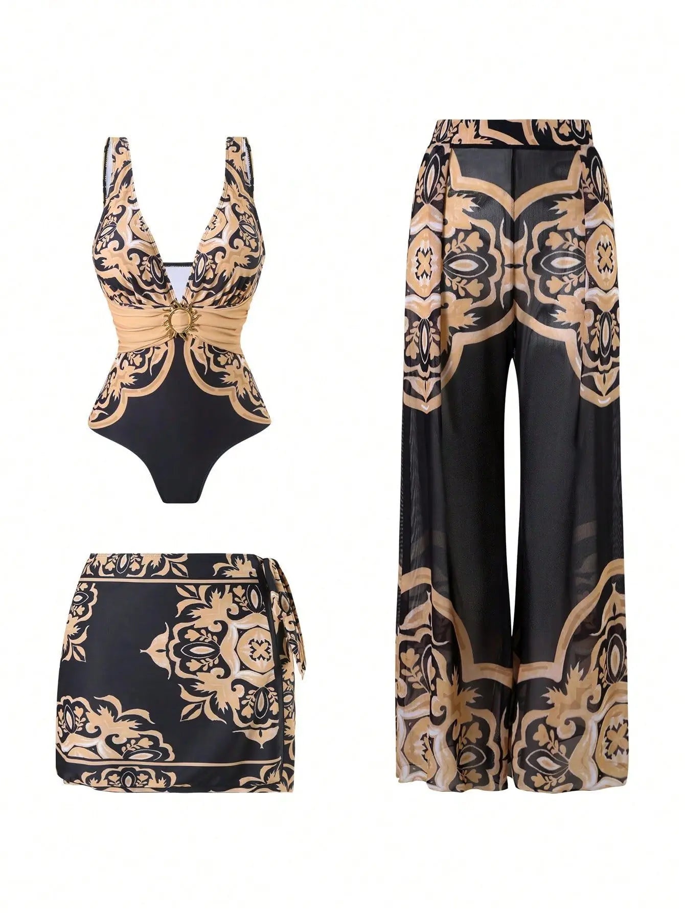 Santorini Bloom Luxe Swim Collection