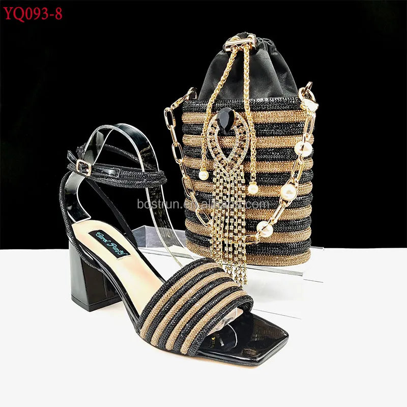 Crown Luxe Crystal Shoe & Bag Set