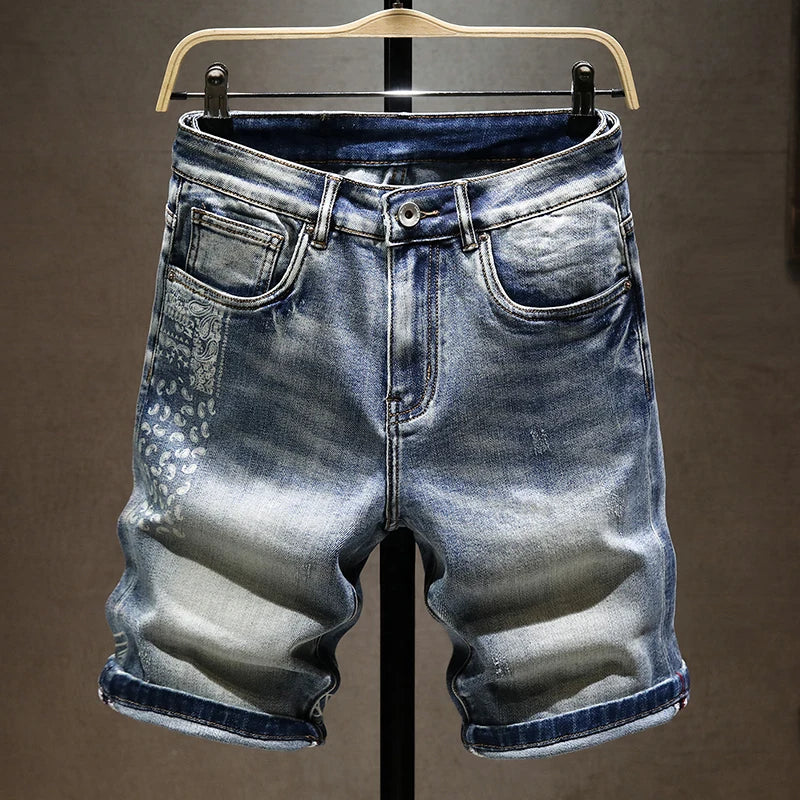 Urban Edge Stretch Denim Shorts