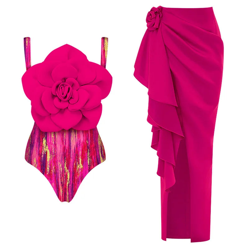 Santorini Bloom Luxe Swim Collection