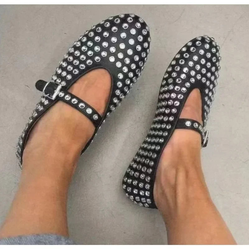 Diamond Rebel Mary Jane Flats