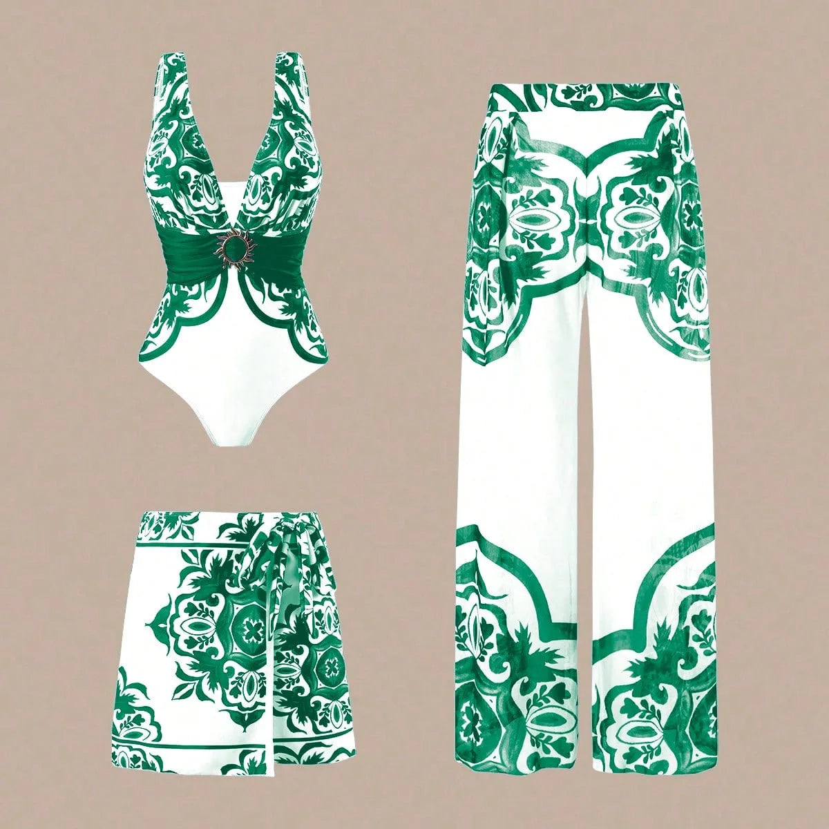 Santorini Bloom Luxe Swim Collection