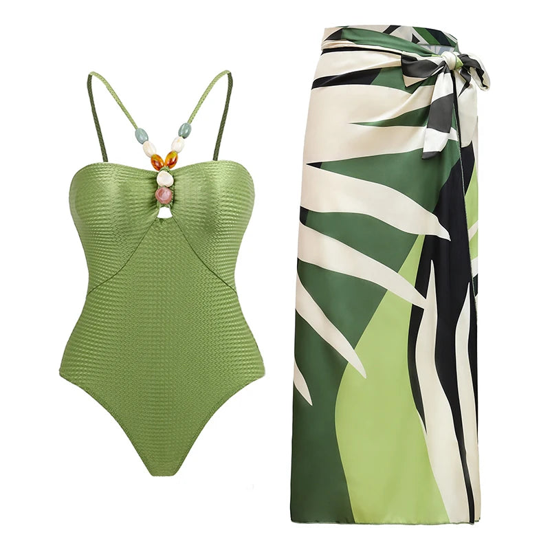 Santorini Bloom Luxe Swim Collection