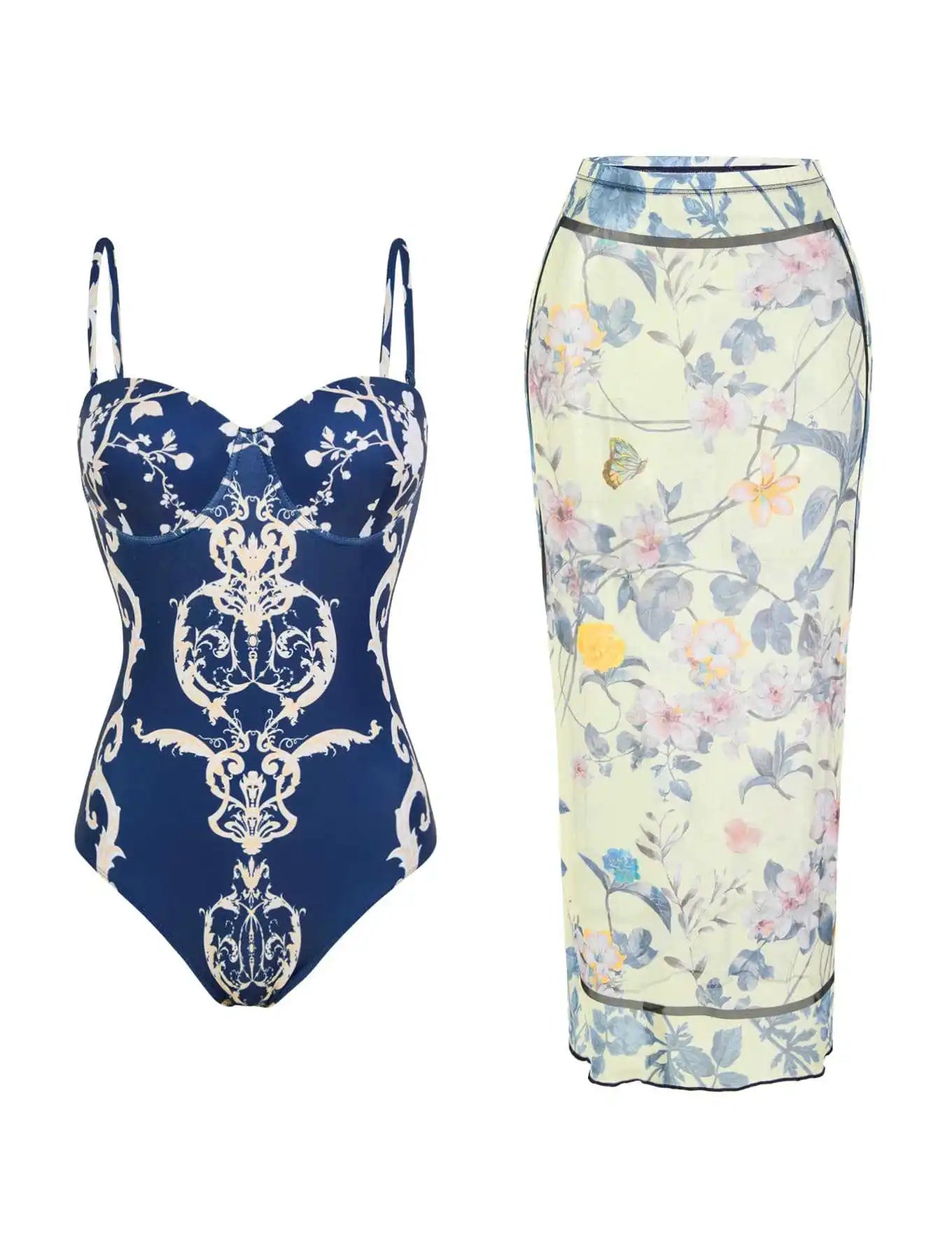 Santorini Bloom Luxe Swim Collection