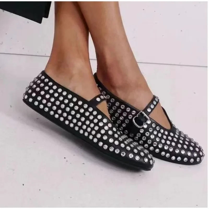 Diamond Rebel Mary Jane Flats