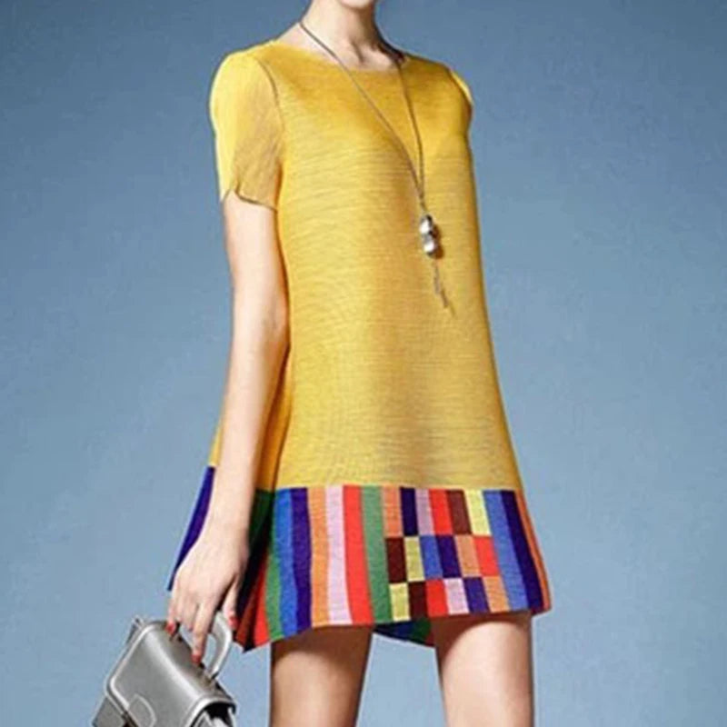 Sunset Statement Pleated Dress