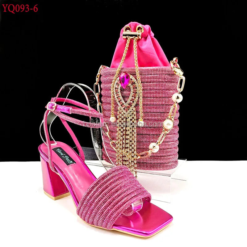 Crown Luxe Crystal Shoe & Bag Set