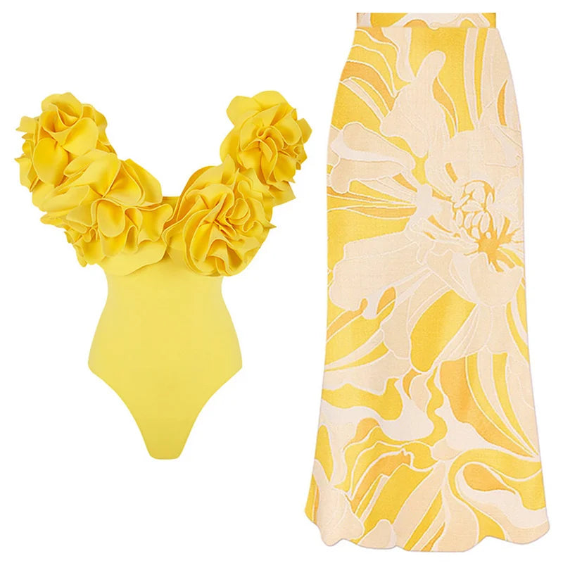Santorini Bloom Luxe Swim Collection