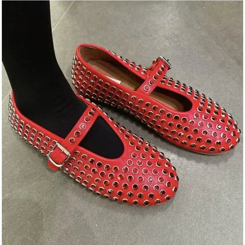 Diamond Rebel Mary Jane Flats