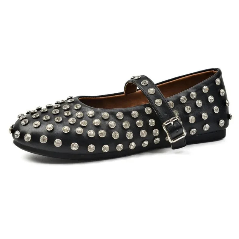 Diamond Rebel Mary Jane Flats